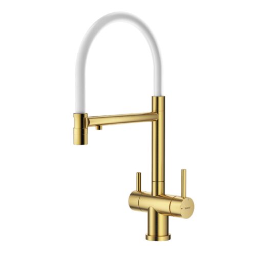 Смеситель для кухни с подключением фильтра Splenka S70.63.03, золотой сатин