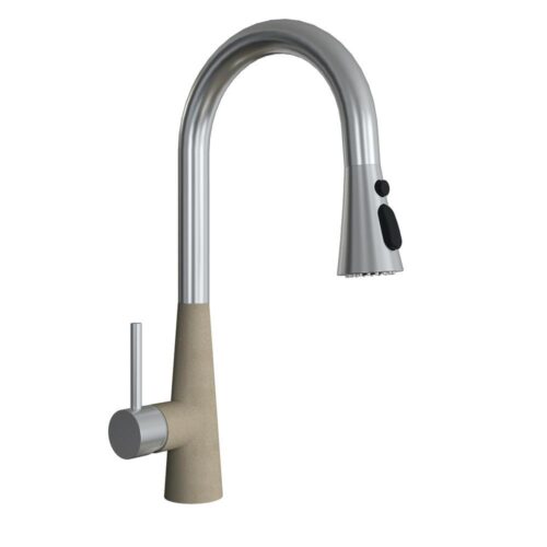 Смеситель для кухни с выдвижным изливом Florentina ВИТА 313.29Н.1223.104, бежевый