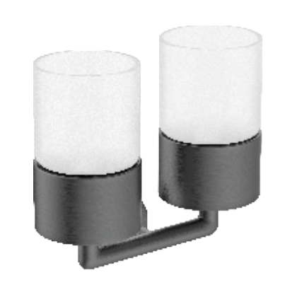 Стакан для ванной комнаты двойной Raglo R320.08.09, графит