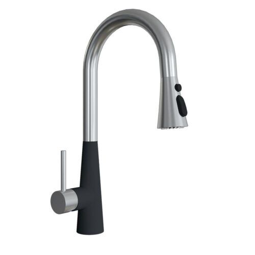 Смеситель для кухни с выдвижным изливом Florentina ВИТА 313.29Н.1223.302, антрацит