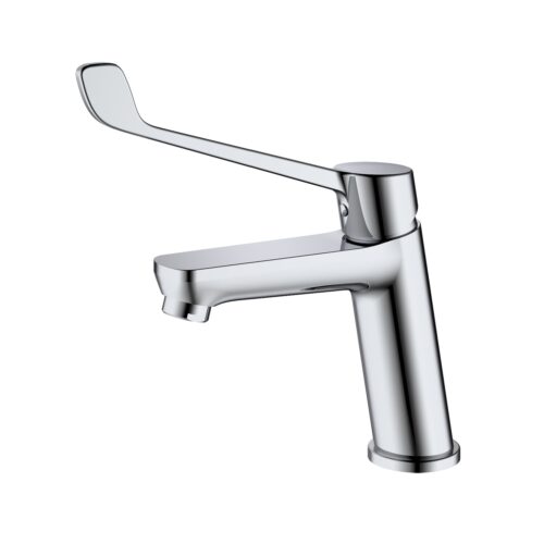 Смеситель для раковины с хирургической ручкой Splenka S08.10, хром