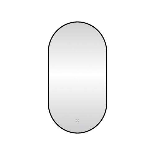 Зеркало с подсветкой LED Fixsen FX-3080B овальное 40х80 см, черное