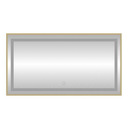 Зеркало с подсветкой LED Fixsen FX-2120G прямоугольное 120х80 см, золотой сатин