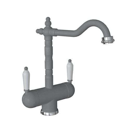 Смеситель для кухни с подключением фильтра Florentina АРИЯ 333.21H.2113.307, серый шёлк