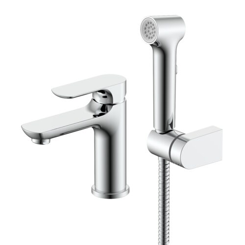 Смеситель для раковины с гигиеническим душем Raglo R03.12, хром