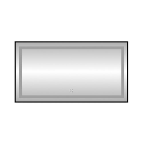 Зеркало с подсветкой LED Fixsen FX-2090B прямоугольное 90х70 см, черное