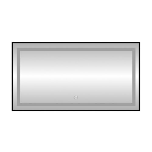 Зеркало с подсветкой LED Fixsen FX-2100B прямоугольное 100х80 см, черное