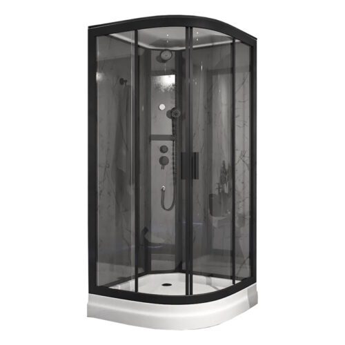 Душевая кабина Timo Premium ILMA Black ILMA909B, 90x90x222