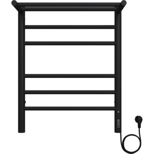 Полотенцесушитель электрический с полкой Terminus Аврора П6 450х60 КС, черный муар