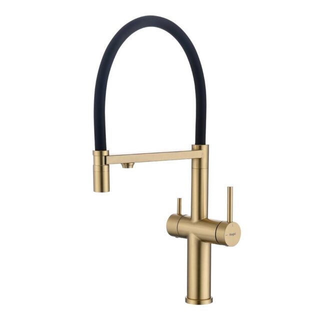 Смеситель для кухни с подключением фильтра Raglo R20.63.03, золотой сатин