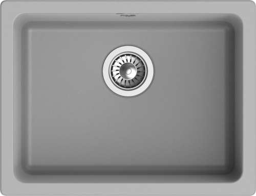 RIVELATO Мойка BERKANA 50 подст.монтаж 1-чаш 560*430 grigio metallizzato арт.