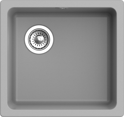 RIVELATO Мойка BERKANA 45 подст.монтаж 1-чаш 485*455 grigio metallizzato арт.