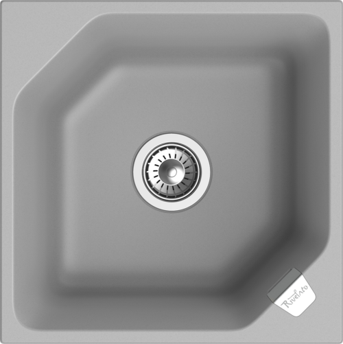 RIVELATO Мойка LOCUS 50 1-чаш 500*500 grigio metallizzato арт.