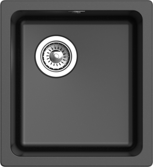 RIVELATO Мойка BERKANA 35 подст.монтаж 1-чаш 415*455 nero арт.