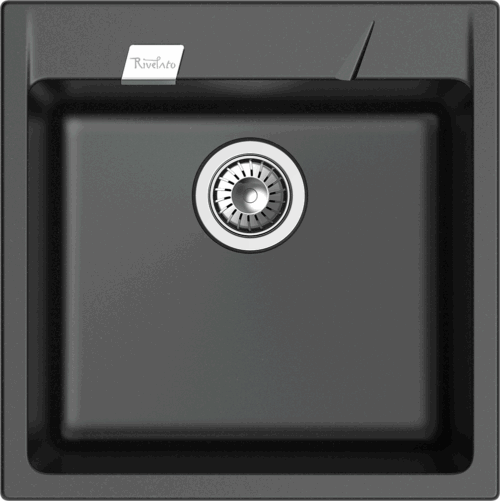 RIVELATO Мойка RAUM 50 1-чаша 500*510мм nero арт.