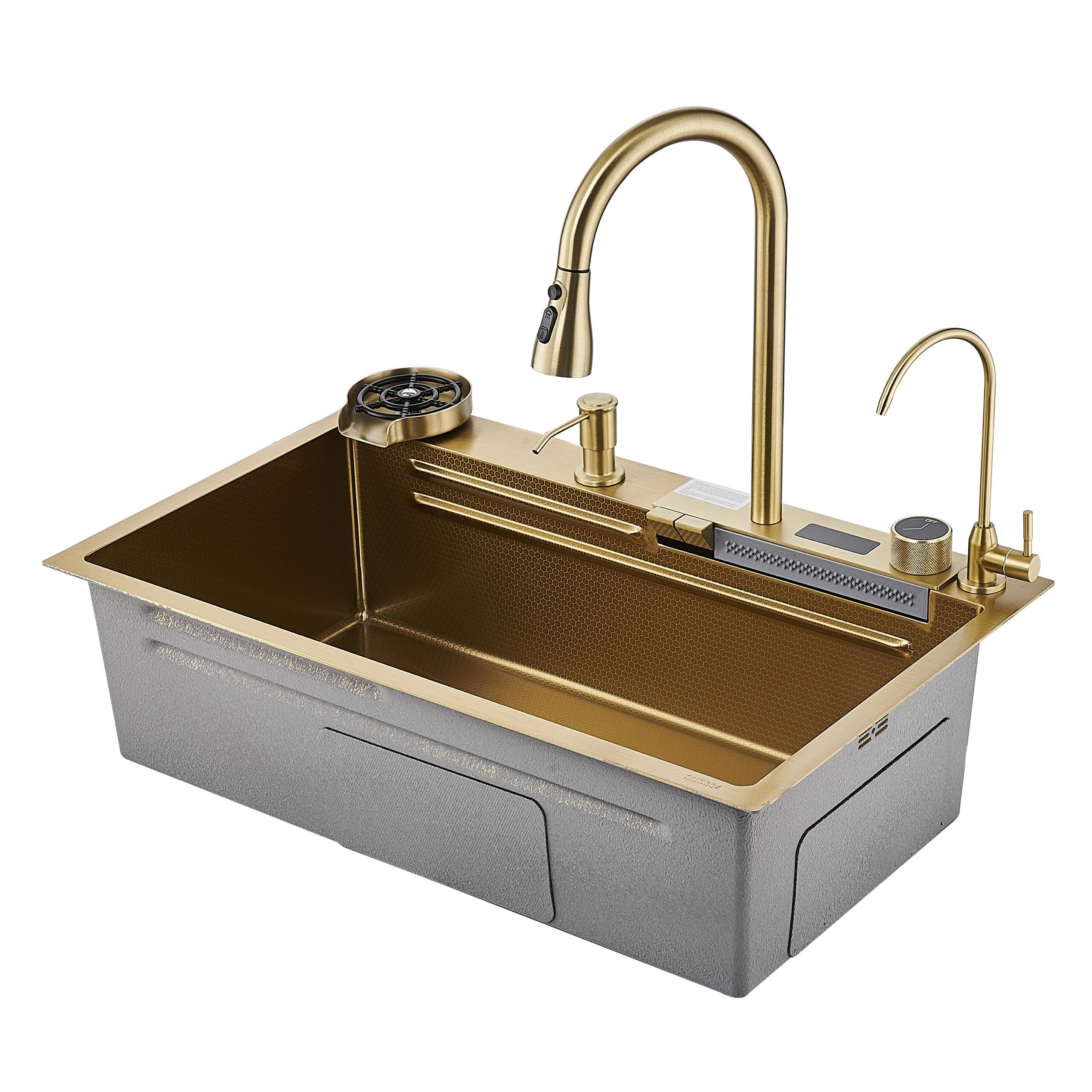 Многофункциональная кухонная мойка Savol S-SC002C, матовое золото — изображение 2