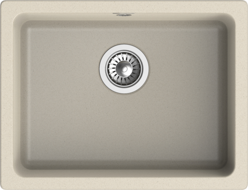 RIVELATO Мойка BERKANA 50 подст.монтаж 1-чаш 560*430 beige scuro арт.