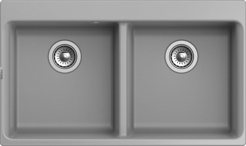 RIVELATO Мойка AXEL 90-2D 2-чаши 870*520мм grigio metallizzato арт.