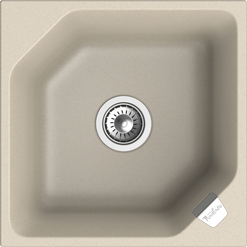 RIVELATO Мойка LOCUS 50 1-чаш 500*500 beige scuro арт.