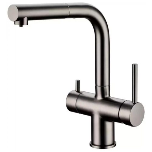 Смеситель для кухни с выдвижным изливом Grocenberg GB4097BG, графит