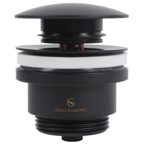 Донный клапан для раковины Grocenberg GB106BL, черный