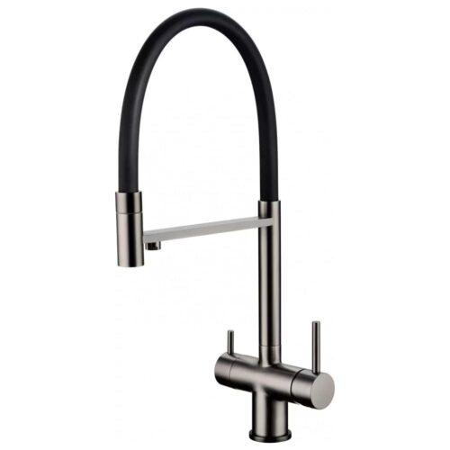Смеситель для кухни с гибким изливом Grocenberg GB4099BG, графит