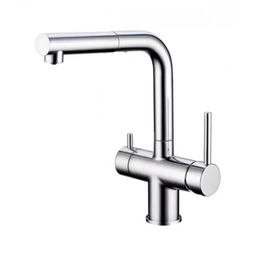 Смеситель для кухни с выдвижным изливом Grocenberg GB4097CR, хром