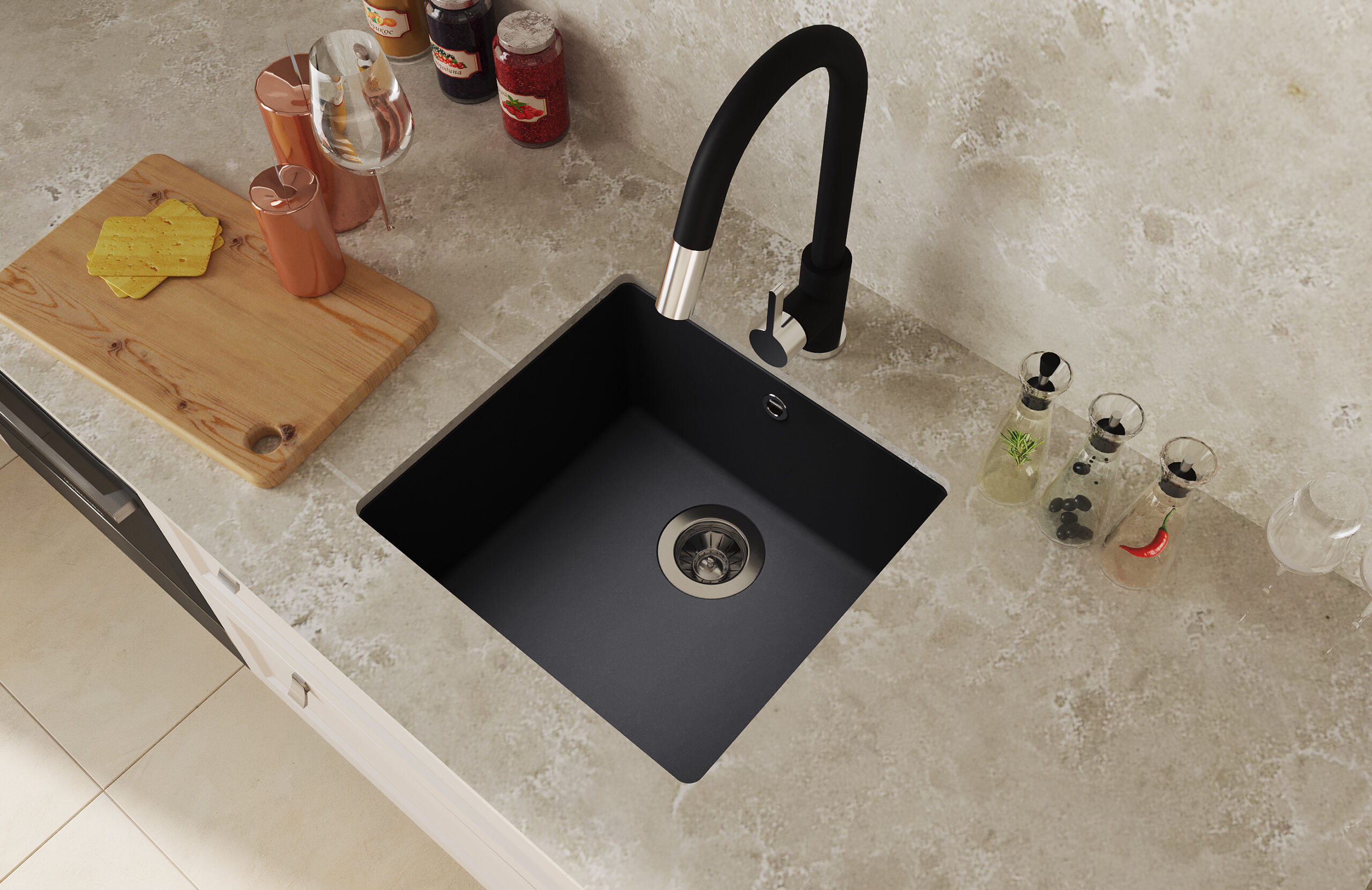 Кухонная мойка Florentina ВЕГА 22.315.C0400.302, антрацит — изображение 4