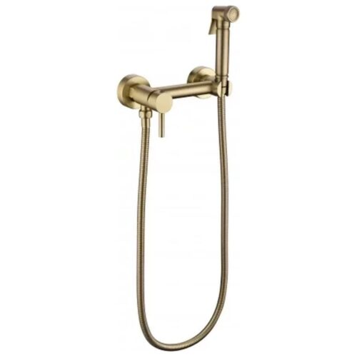 Гигиенический душ со смесителем Grocenberg GB103N-MG, матовое золото