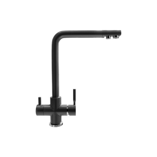 Смеситель для кухни с подключением фильтра Ulgran US-016-002, черная брашированная сталь
