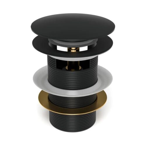 Донный клапан для раковины с переливом Maretti AC19Z12560, черный