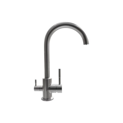 Смеситель для кухни с подключением фильтра Ulgran US-020-001, брашированная сталь