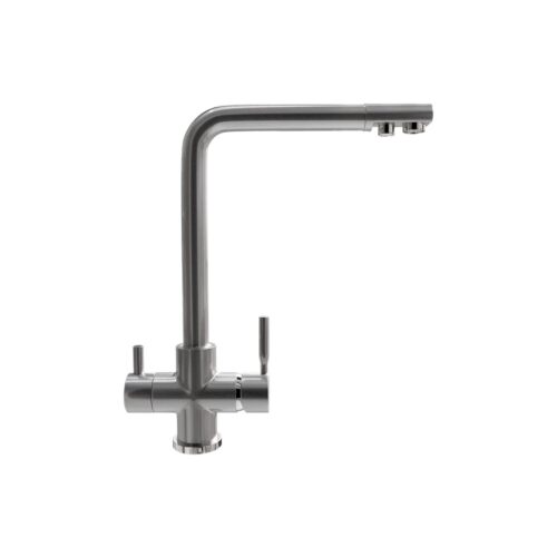 Смеситель для кухни с подключением фильтра Ulgran US-016-001, брашированная сталь