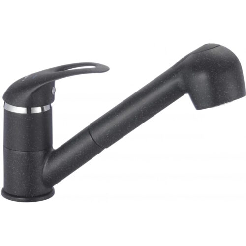 Смеситель для кухни с выдвижной лейкой Fmark FM6003H, черный