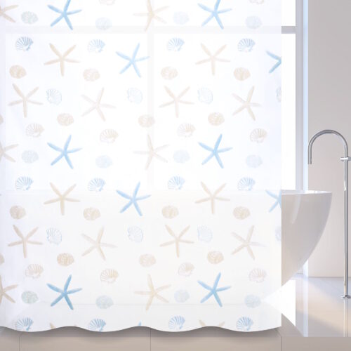 Штора для ванной комнаты Savol S-6PEVA03, морские звезды