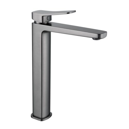 Смеситель для раковины высокий Raffine F1199T, оружейная сталь