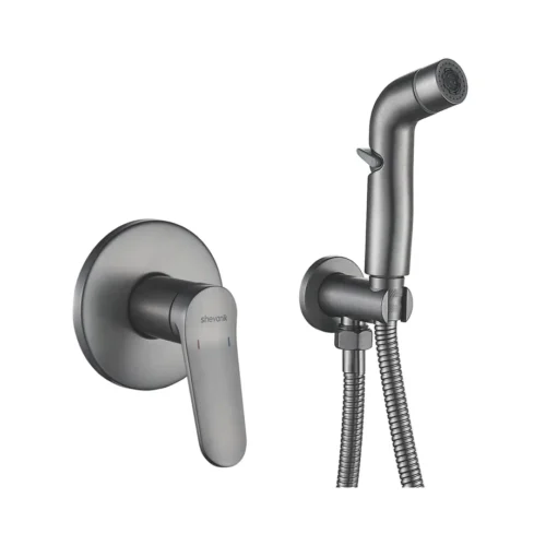 Гигиенический душ со смесителем Shevanik S4305T, оружейная сталь