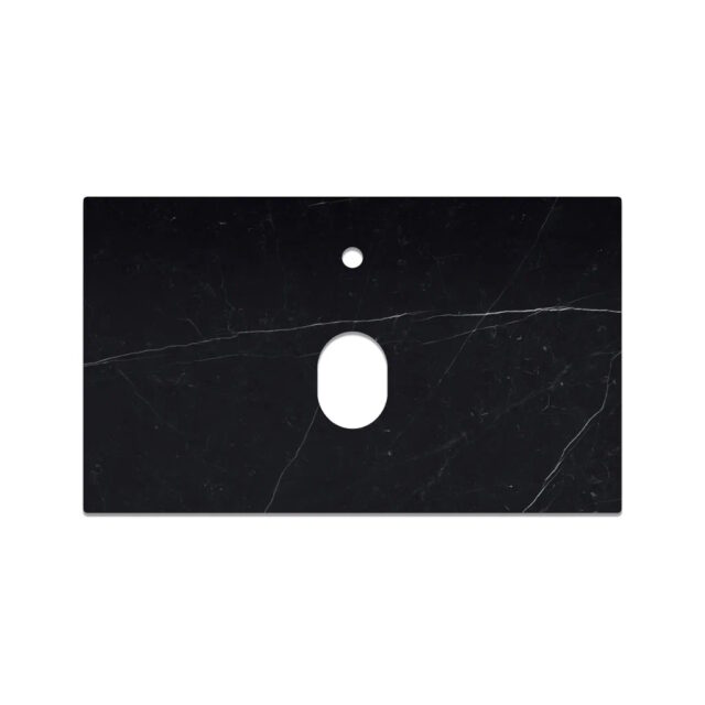 Столешница La Fenice Granite Black Olive Light Lappato Terra 80 см, черная