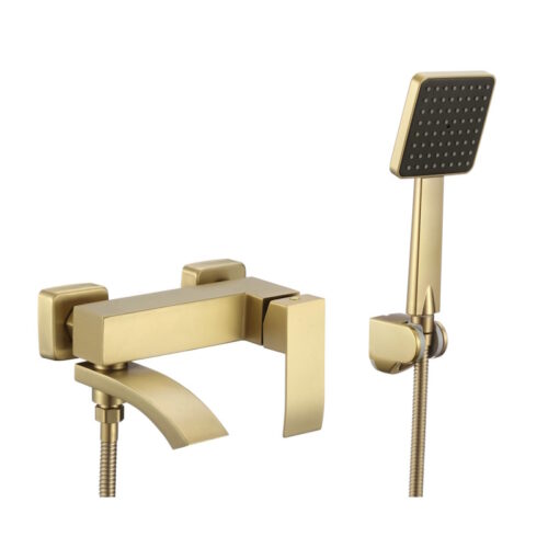 Смеситель для ванны Fmark FS8624-1C, матовое золото