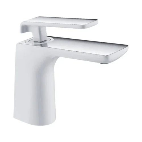 Смеситель для раковины Rose R14F R1401F, белый/хром