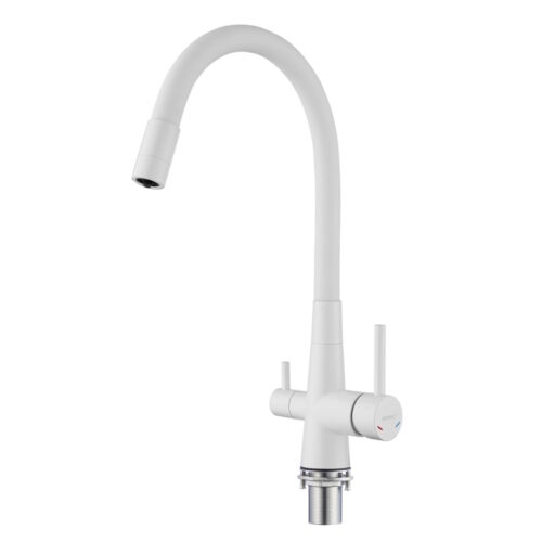Смеситель для кухни с подключением фильтра воды Fmark FS1062-W, белый