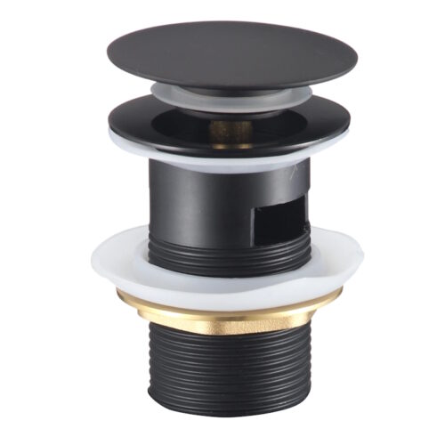 Донный клапан с переливом Savol S-XS001H, черный