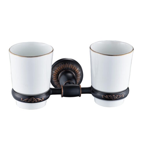 Стакан для ванной комнаты двойной Savol S-006668H, черный