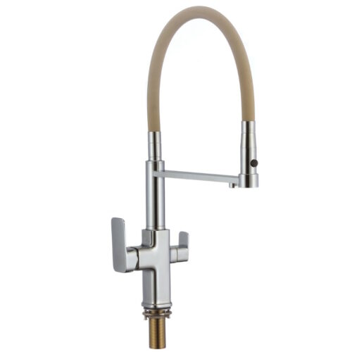 Смеситель для кухни с подключением к фильтру Savol S-L1809-12, хром/бежевый