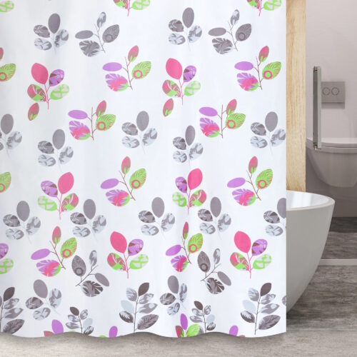 Штора для ванной комнаты Savol S-01820Y, цветы
