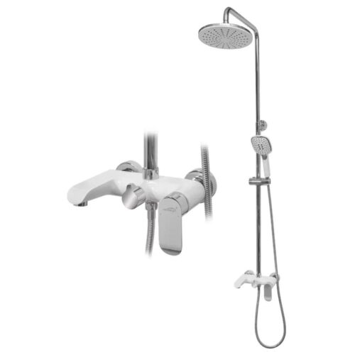 Душевая система Hansberge H5033W, белый/хром