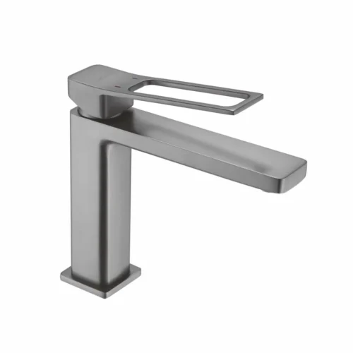 Смеситель для раковины Shevanik S6901T, оружейная сталь