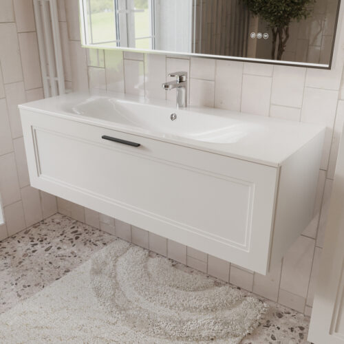 Тумба с раковиной подвесная (120см) Terminus Classik CLA101201900301O, белый