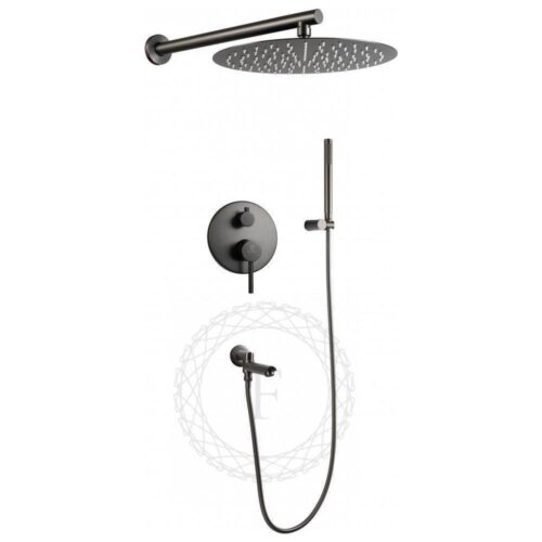 Душевая система встраиваемая FILARETE Roun FL1020BG, графит