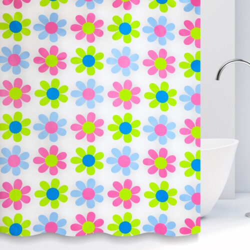 Штора для ванной комнаты Savol S-01718Z, цветы